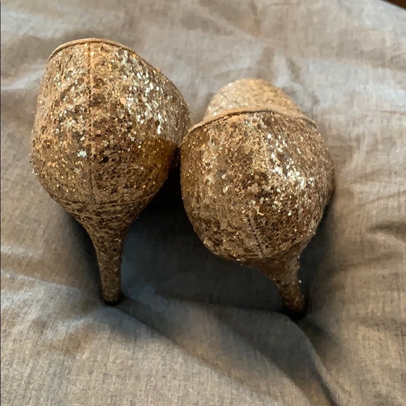 Gold sparkle Wedding shoes - Picture 2 of 5